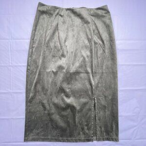 Morgan Taylor NWT Olive Faux Suede Skirt Size M
